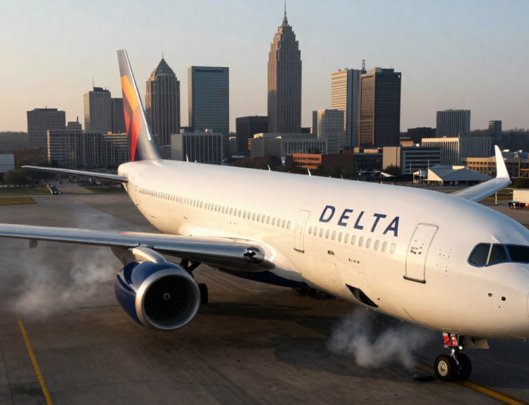 delta flight returns atlanta engine issue