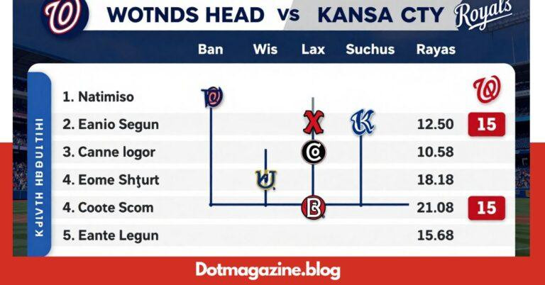 Washington Nationals vs Kansas City Royals timeline